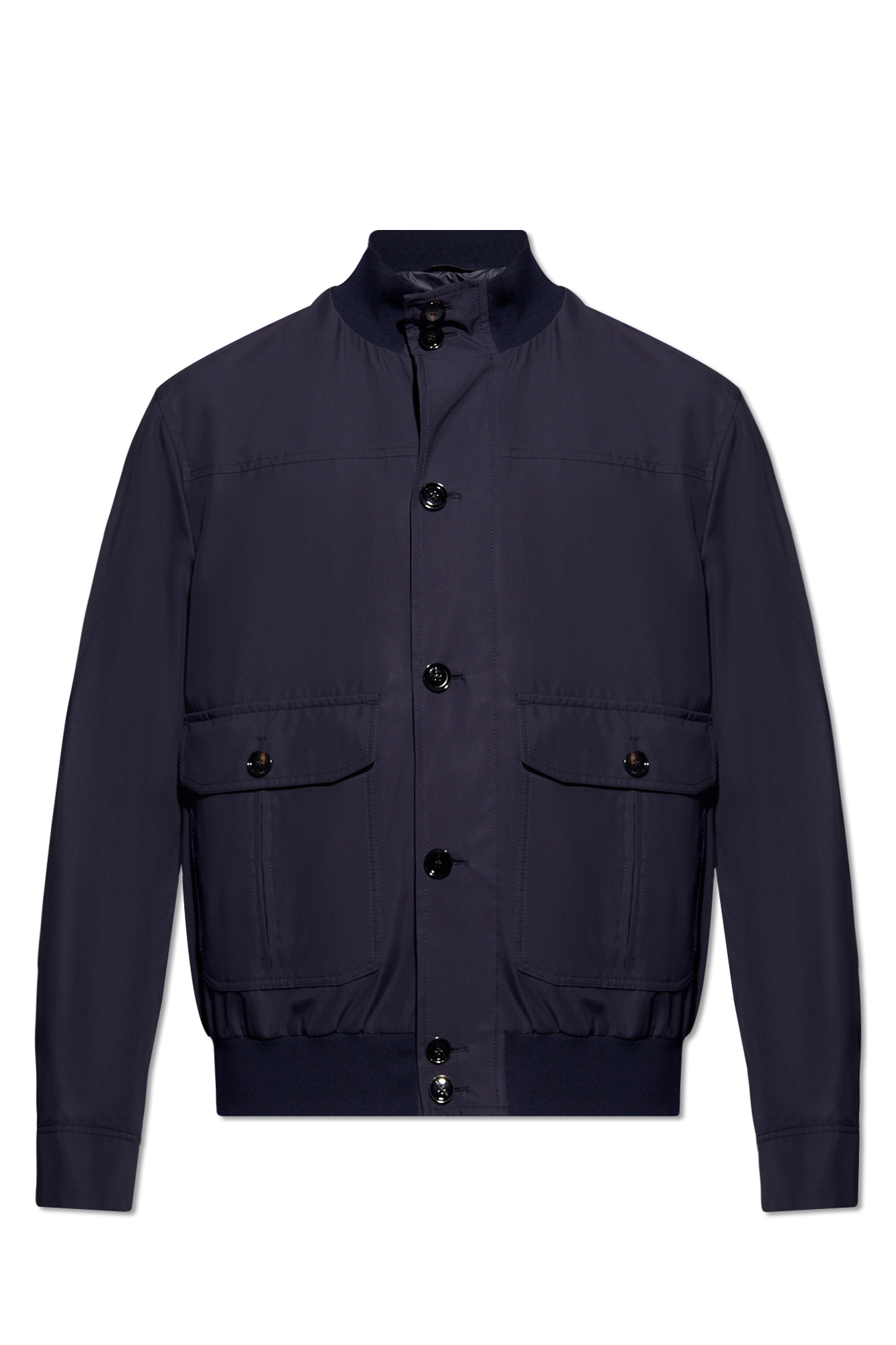 Navy blue outlet silk jacket